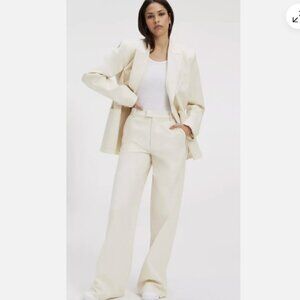 Good American Women's Wide Leg Trousers, Bone *flawed* - Size 4/27